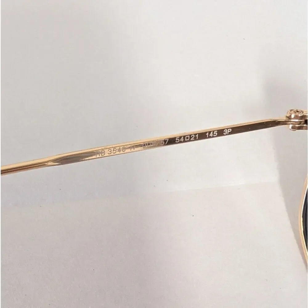 Ray-Ban Hexagonal Metal Frame RB3548N 3P Sunglasses Italy